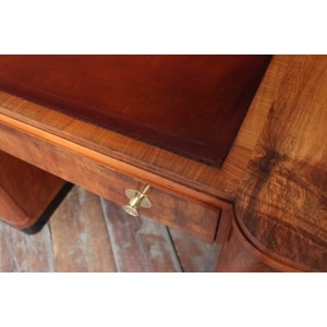 Stylish Art Deco Walnut Desk By Waring & Gillows