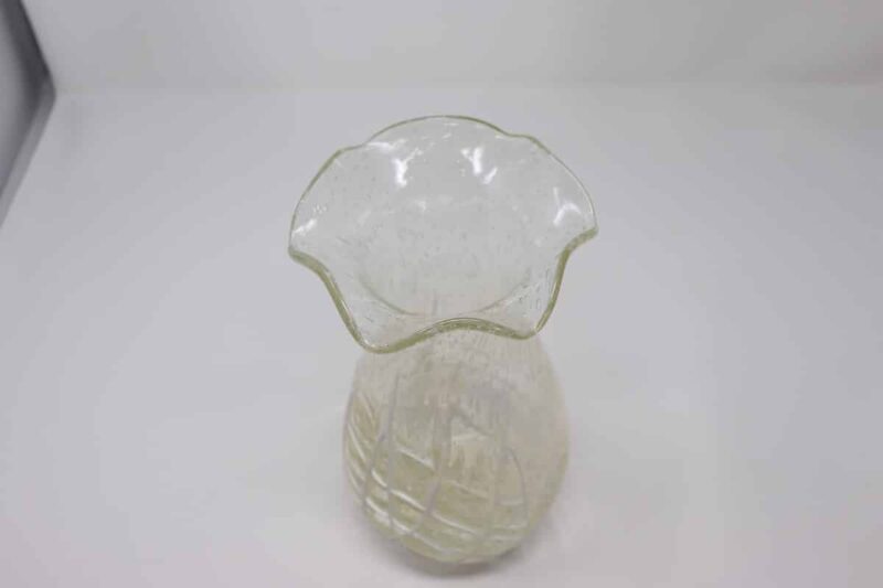 Transparent Murano Glass Vase, 1980s
