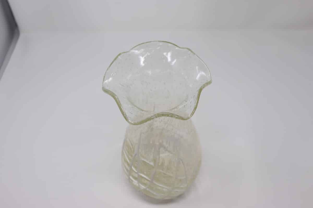 Transparent Murano Glass Vase, 1980s