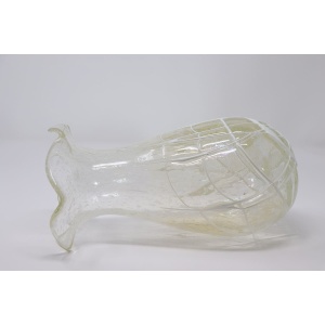 Transparent Murano Glass Vase, 1980s