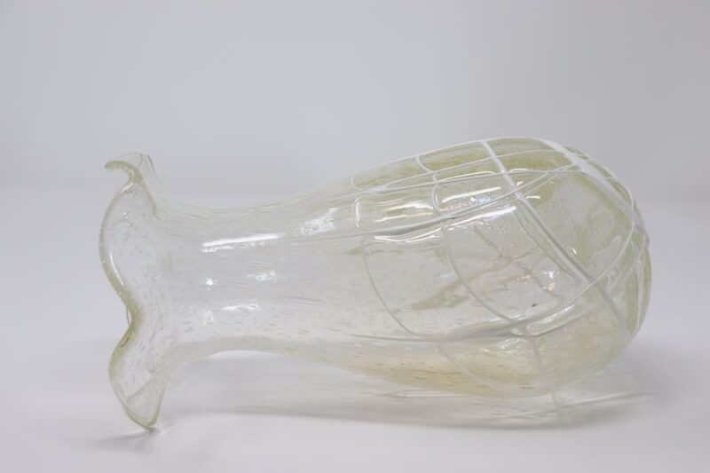 Transparent Murano Glass Vase, 1980s