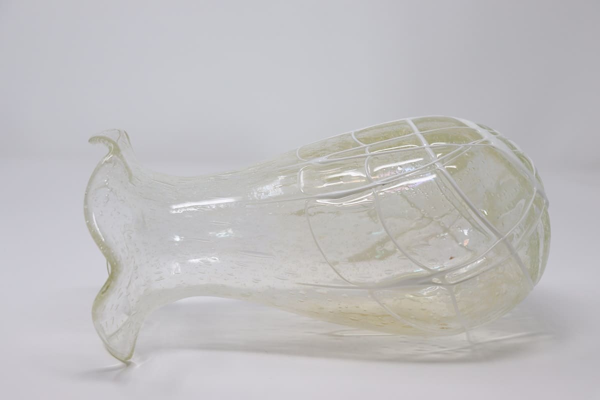 Transparent Murano Glass Vase, 1980s