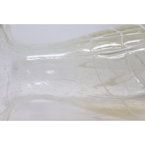 Transparent Murano Glass Vase, 1980s