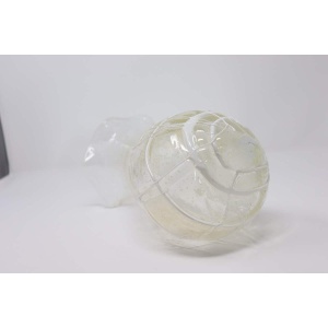 Transparent Murano Glass Vase, 1980s