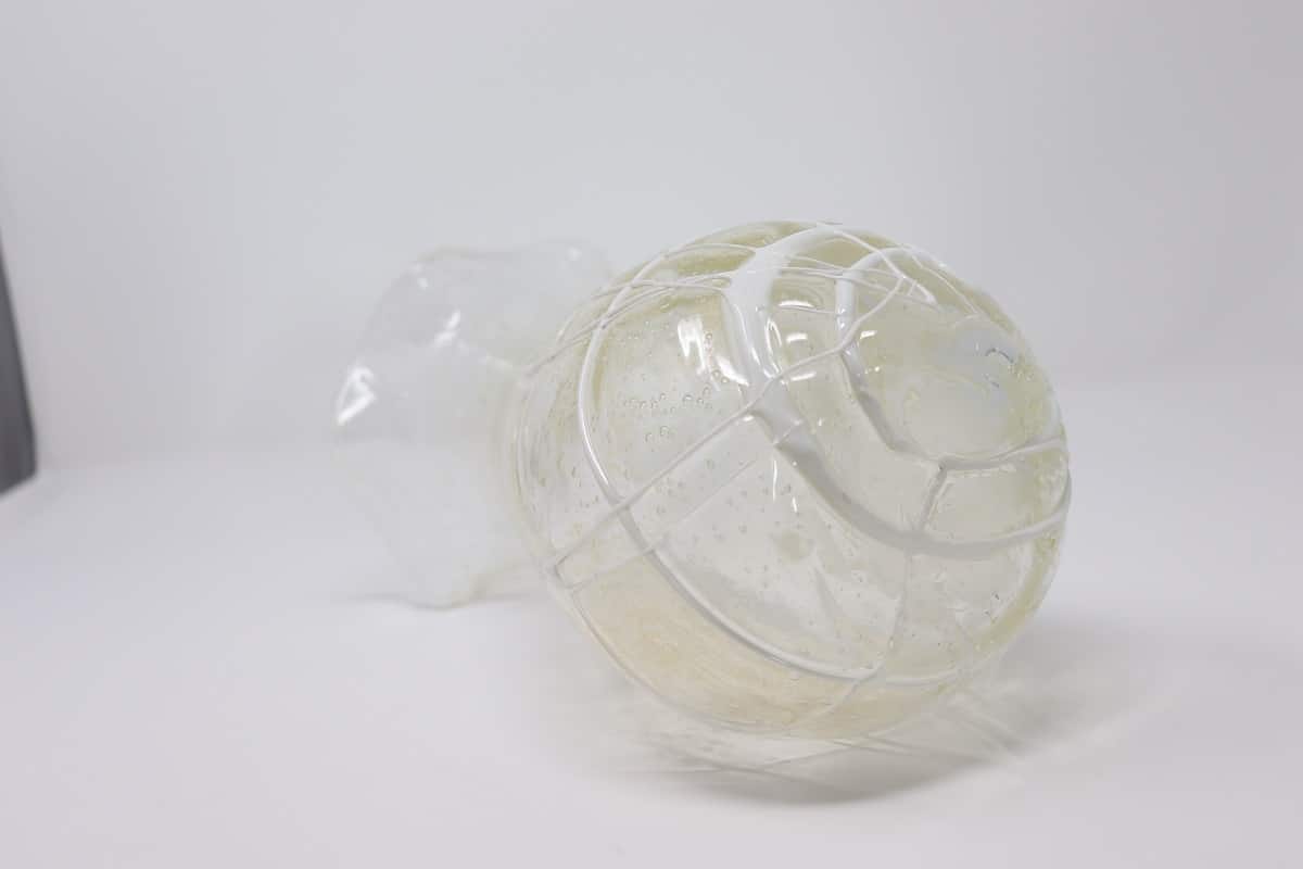 Transparent Murano Glass Vase, 1980s