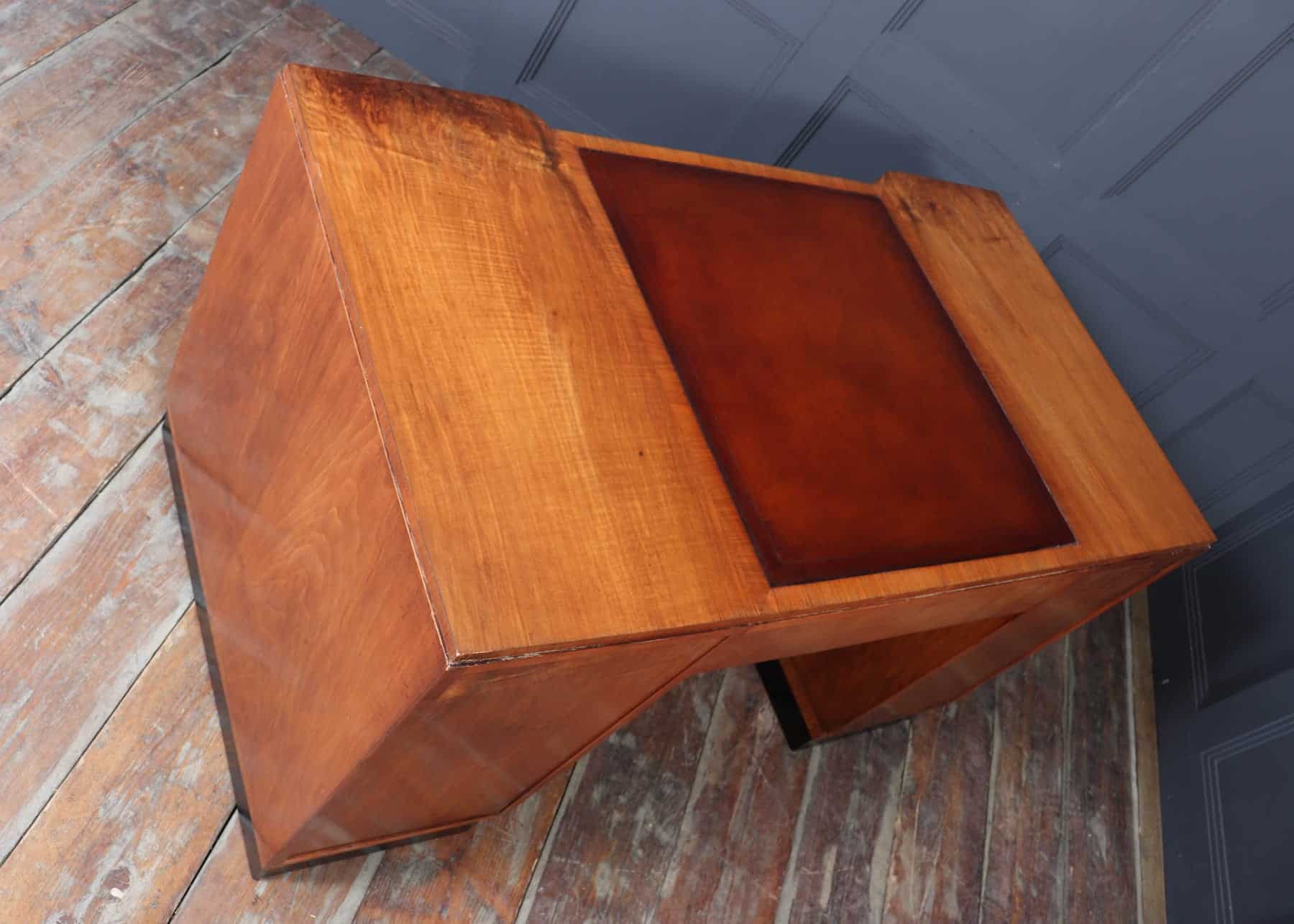 Stylish Art Deco Walnut Desk By Waring & Gillows