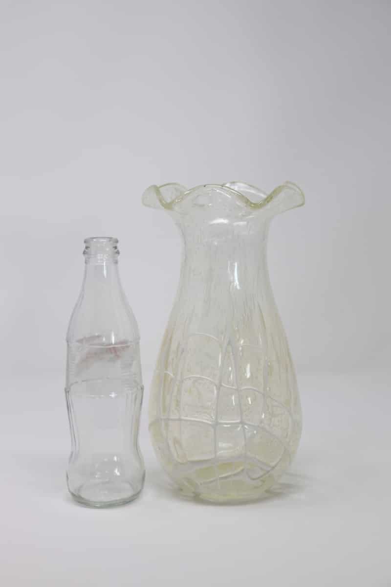 Transparent Murano Glass Vase, 1980s
