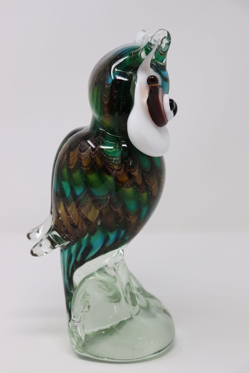 Murano Glass Owl Figurine, 1980s