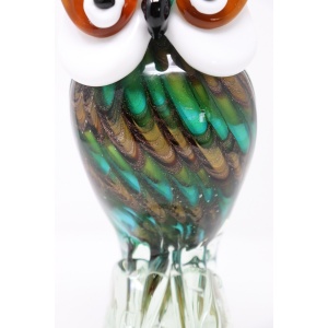 Murano Glass Owl Figurine, 1980s
