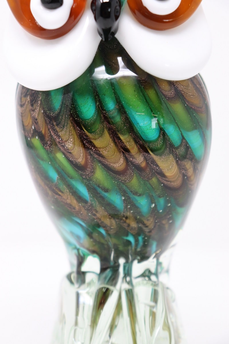 Murano Glass Owl Figurine, 1980s