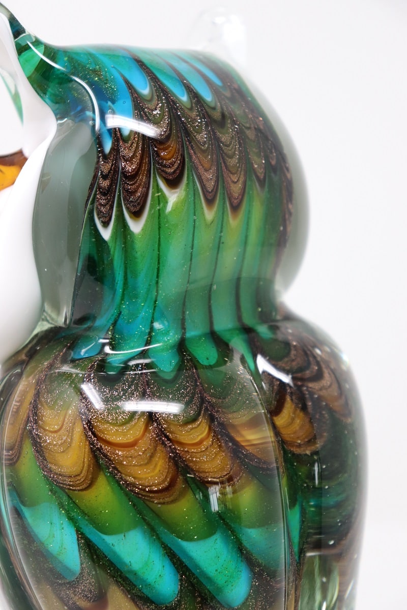 Murano Glass Owl Figurine, 1980s