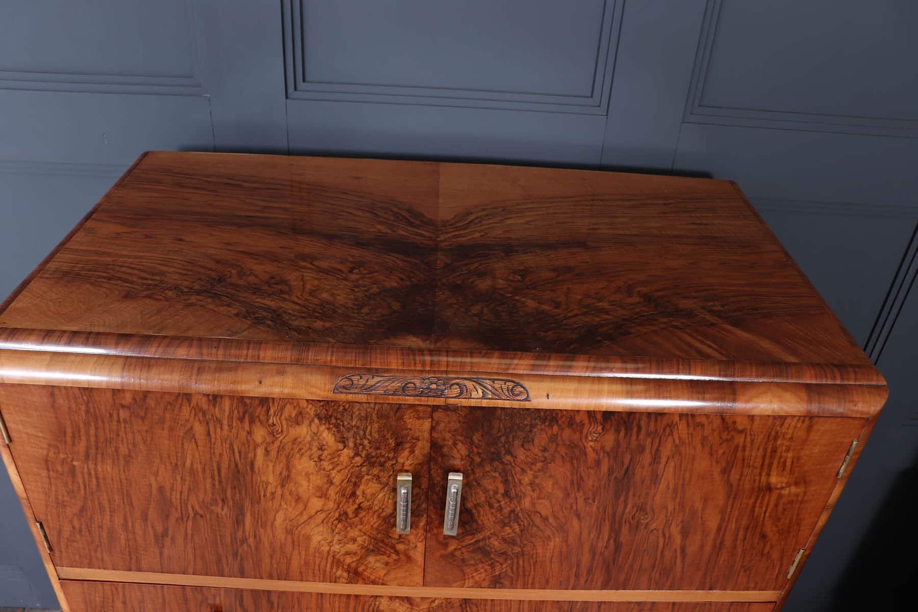 Art Deco Walnut Tallboy C1930