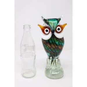 Murano Glass Owl Figurine, 1980s