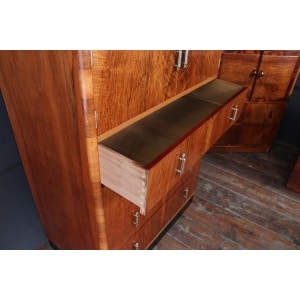 Art Deco Walnut Tallboy C1930