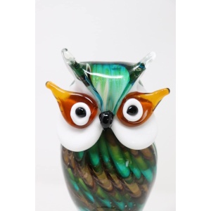 Murano Glass Owl Figurine, 1980s
