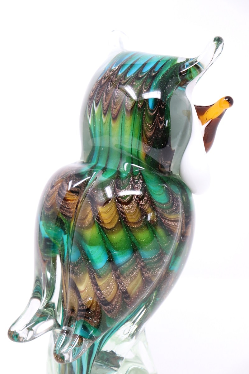 Murano Glass Owl Figurine, 1980s