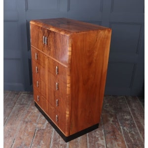 Art Deco Walnut Tallboy C1930