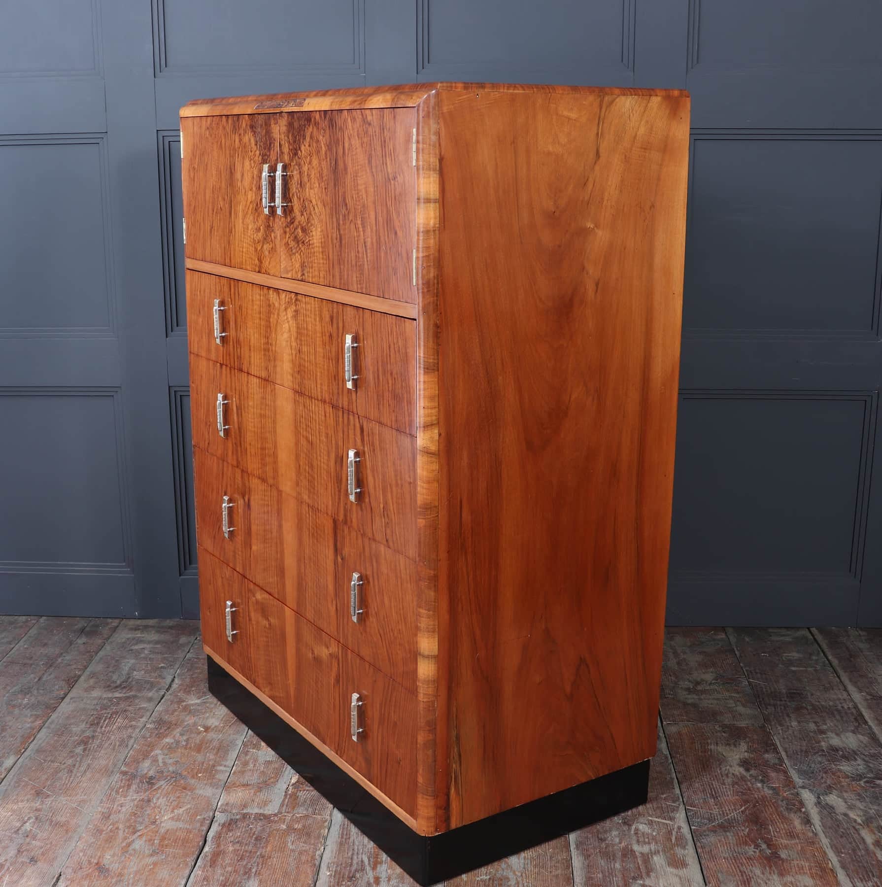 Art Deco Walnut Tallboy C1930