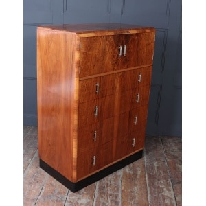 Art Deco Walnut Tallboy C1930