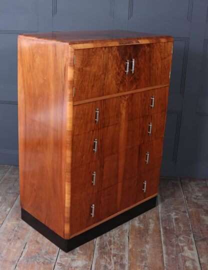 Art Deco Walnut Tallboy C1930 - Image 6