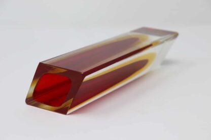 Murano Glass Red And Yellow Vase, 1970s - Image 5