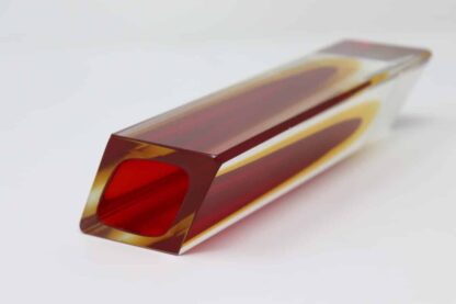 Murano Glass Red And Yellow Vase, 1970s - Image 6