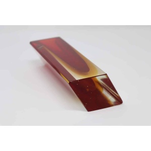 Murano Glass Red And Yellow Vase, 1970s