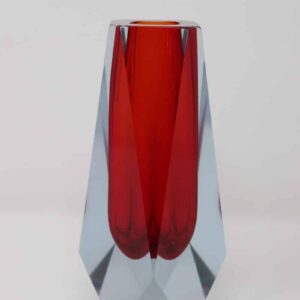 Murano Glass Red Vase, 1960s
