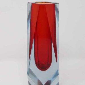 Murano Glass Red Vase, 1960s