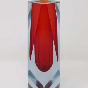 Murano Glass Red Vase, 1960s