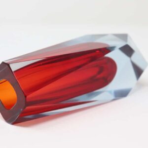 Murano Glass Red Vase, 1960s