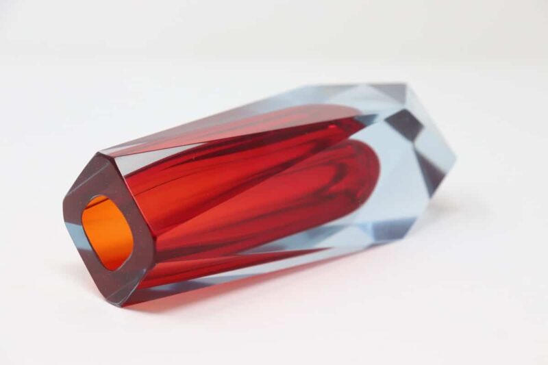 Murano Glass Red Vase, 1960s