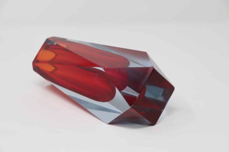 Murano Glass Red Vase, 1960s