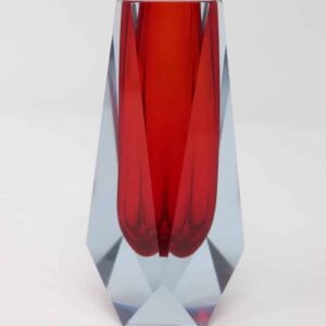 Murano Glass Red Vase, 1960s