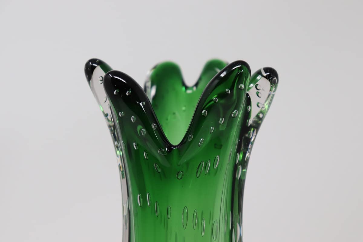 Green Murano Glass Vase, 1960s