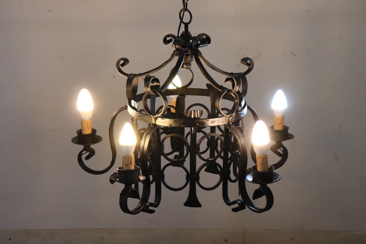 Italian Iron Chandelier