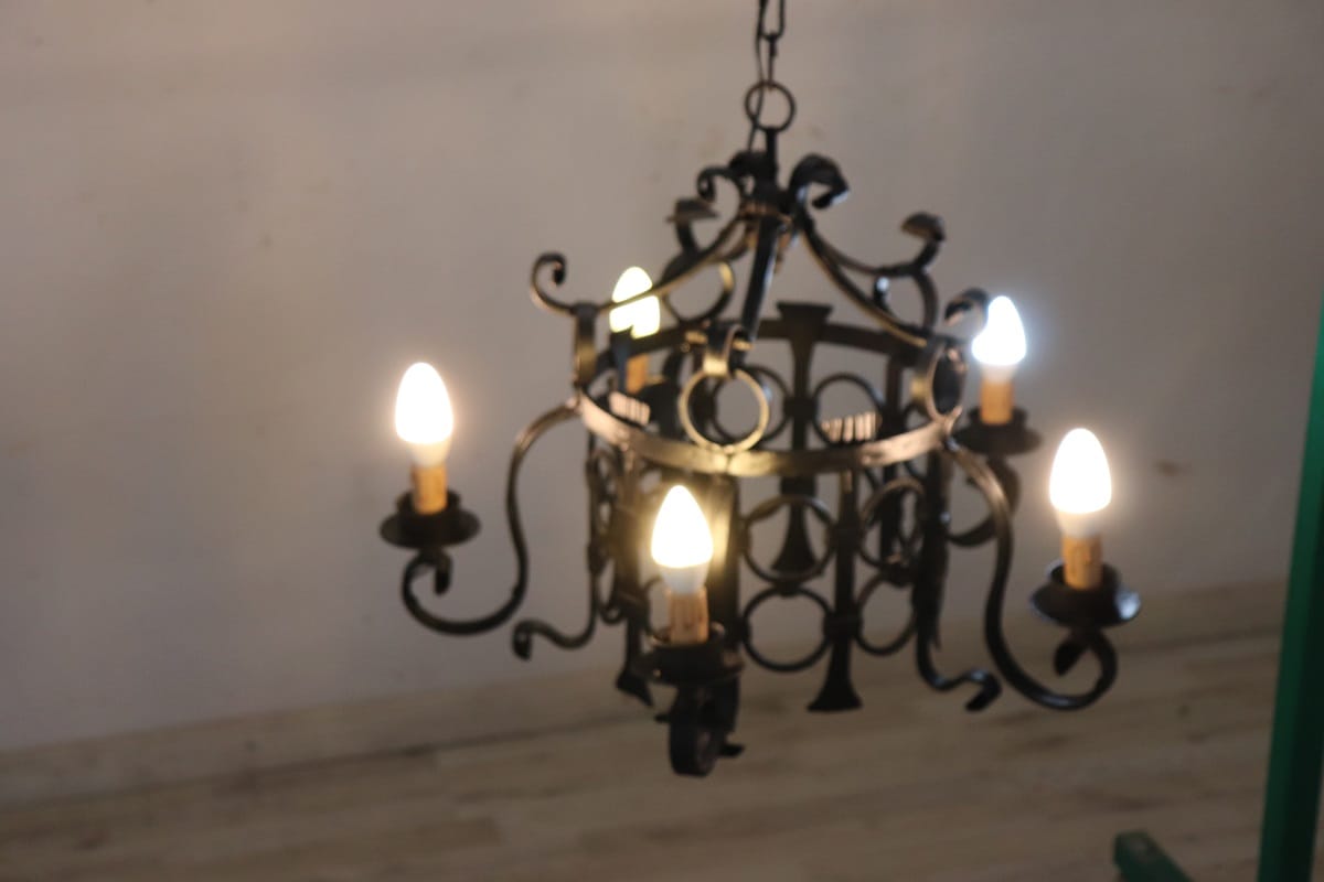 Italian Iron Chandelier