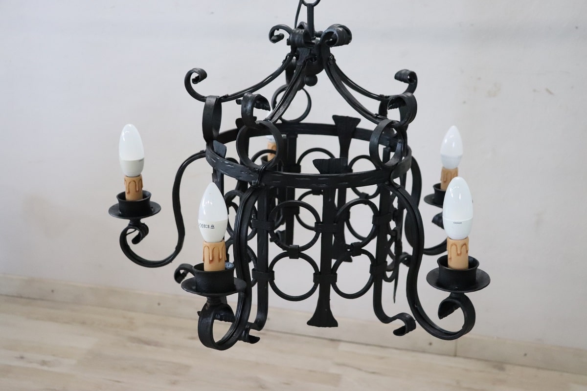 Italian Iron Chandelier