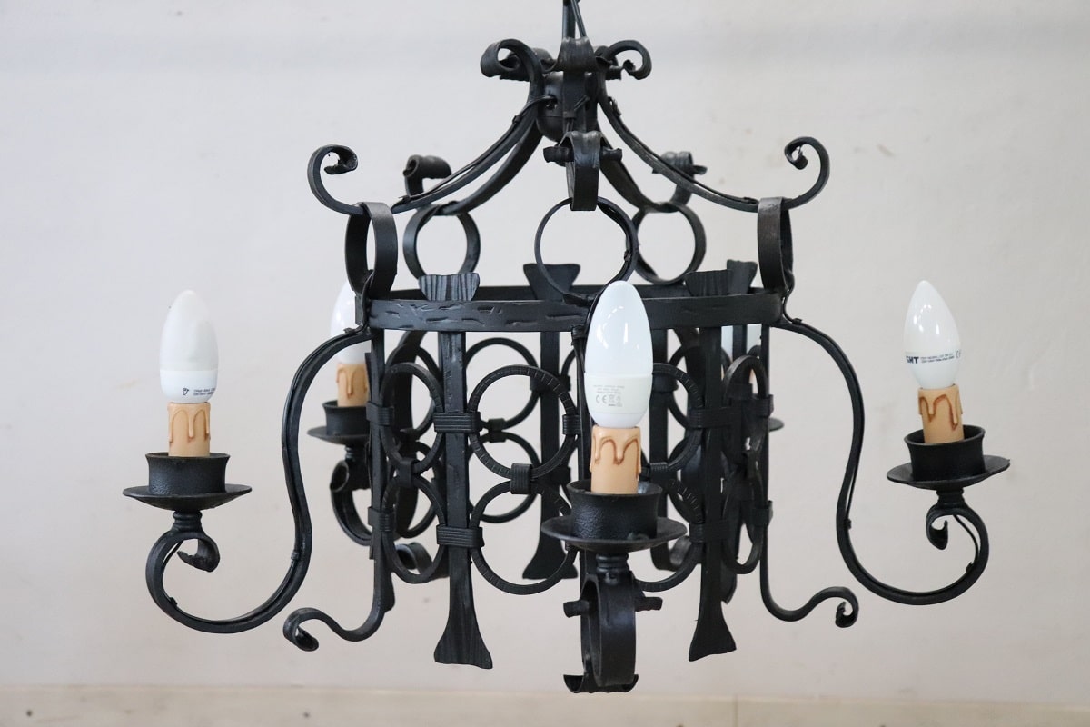 Italian Iron Chandelier