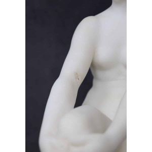Art Deco Sculpture In White Marble