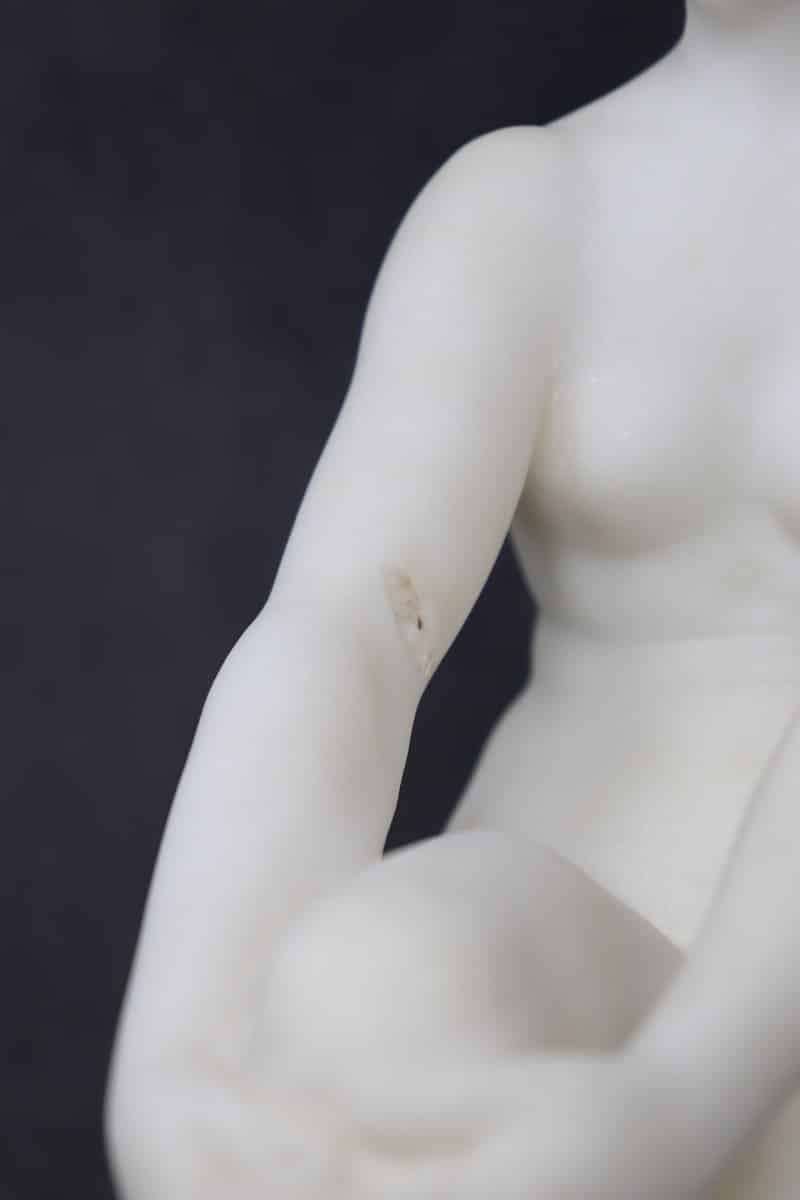 Art Deco Sculpture In White Marble