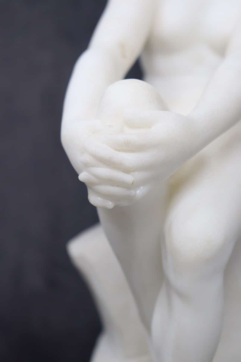 Art Deco Sculpture In White Marble