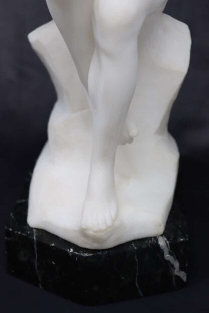Art Deco Sculpture In White Marble - Image 7