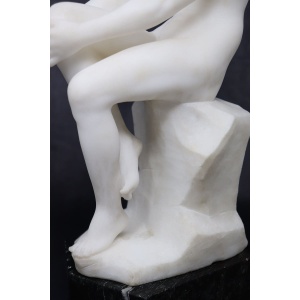 Art Deco Sculpture In White Marble