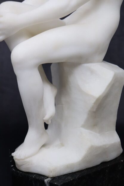 Art Deco Sculpture In White Marble - Image 9