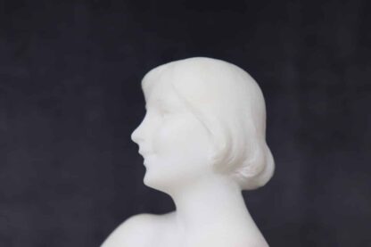 Art Deco Sculpture In White Marble - Image 10