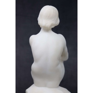 Art Deco Sculpture In White Marble