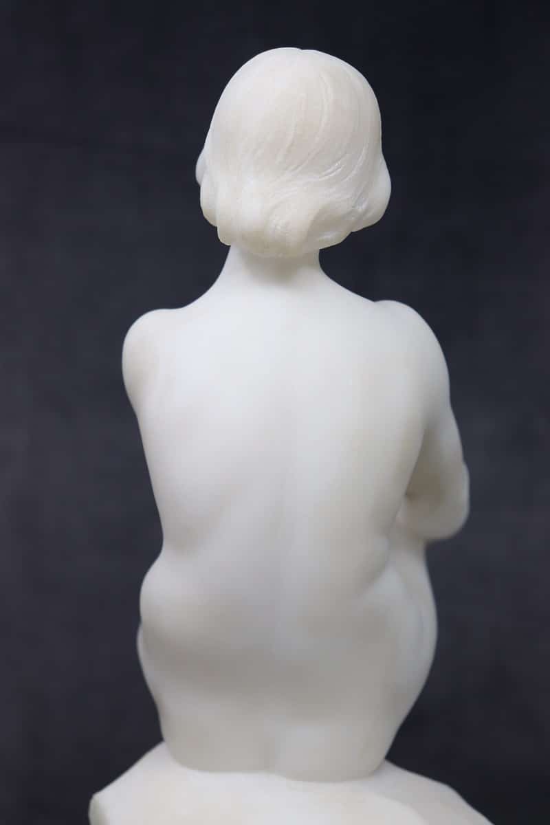 Art Deco Sculpture In White Marble