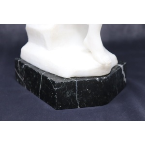 Art Deco Sculpture In White Marble