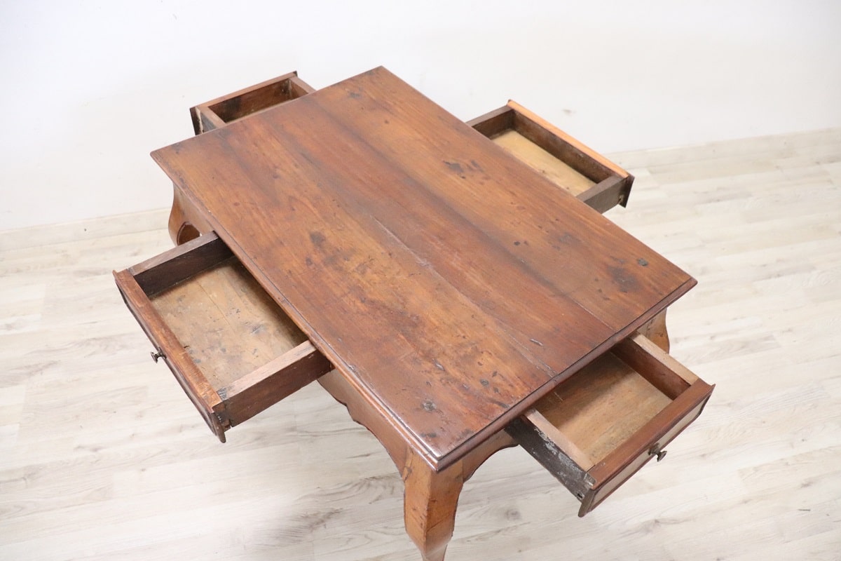 Antique Table In Cherry Wood